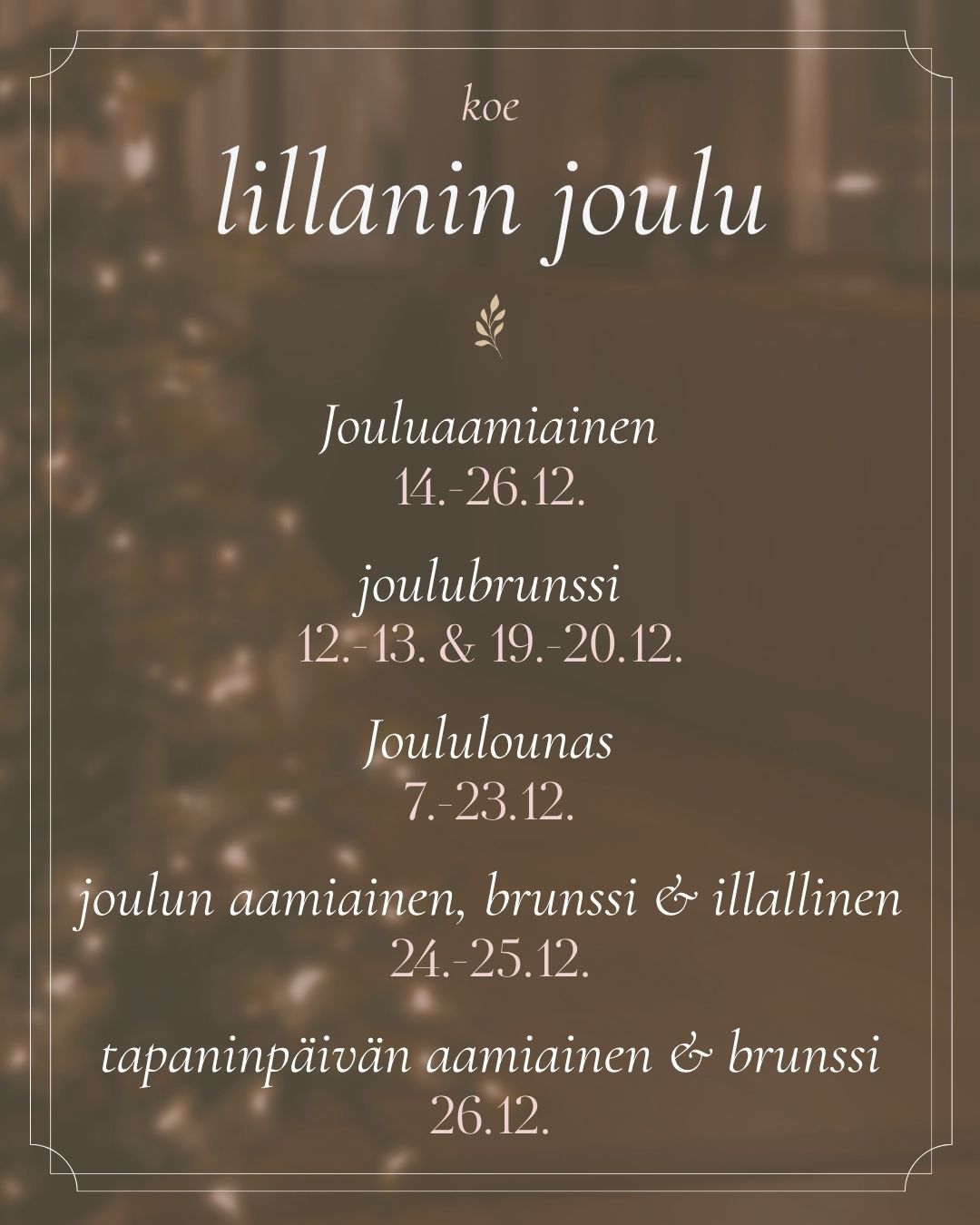 Joulu Lillanissa